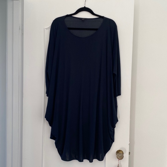COS M/L Navy blue draped tunic 38 inches long - Picture 1 of 4